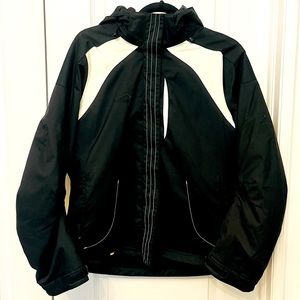 Polar Edge Gold Series Black & White Ski Jacket / Snow Coat - Sz Large
